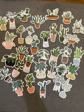 Tropical Plant Sticker Set about 35